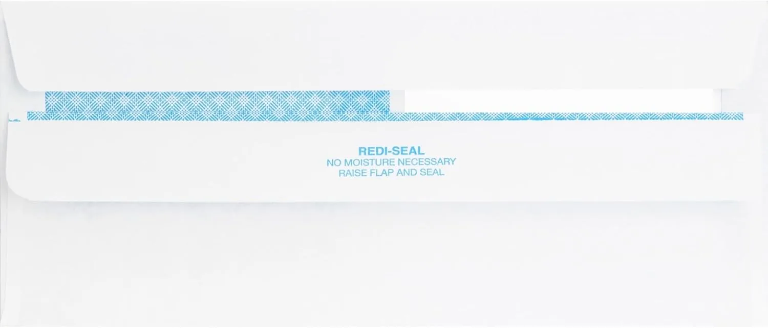 Business Source Double Window No. 8-5/8 Check Envelopes - Double Window - #8 5/8-8 5/8" Width x 3 5/8" Length - 24 lb - Self-Sealing - 500 / Box - White