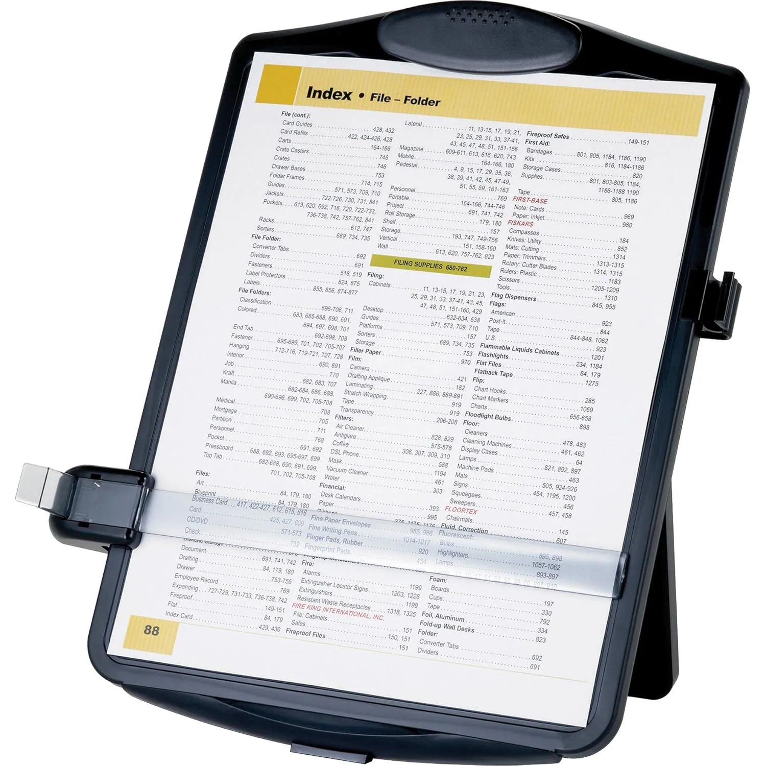 Business Source Adjustable Easel Document Holder - 10 x 2 x 14 in - Black