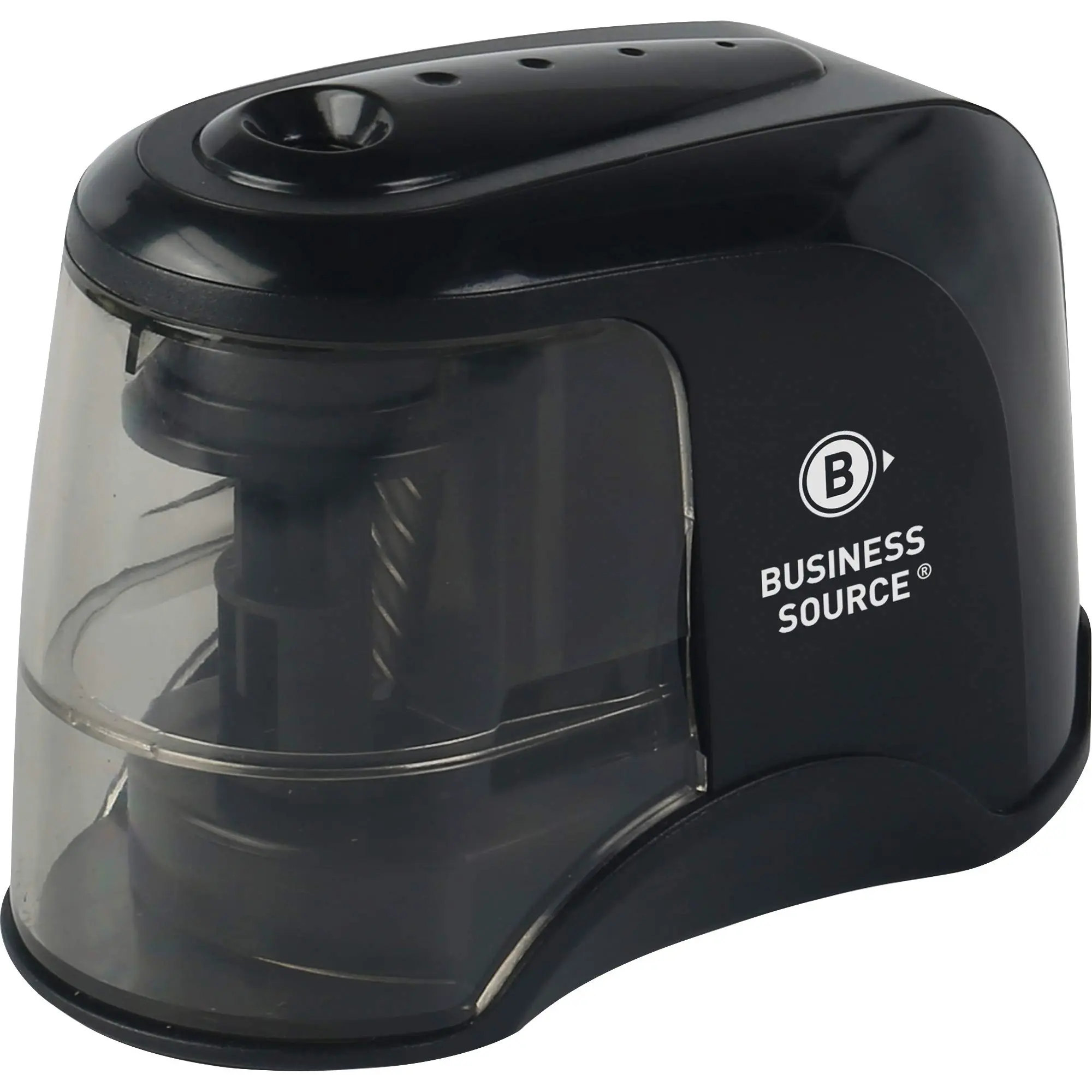 Business Source 2-way Electric Pencil Sharpener - AC Adapter Powered - Steel Alloy, ABS Plastic
