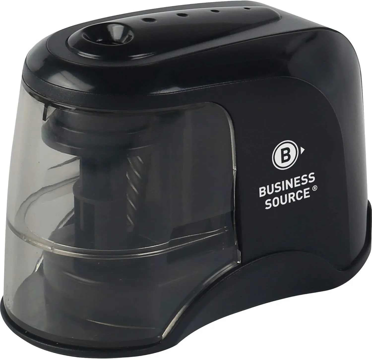 Business Source 2-way Electric Pencil Sharpener - AC Adapter Powered - Steel Alloy, ABS Plastic