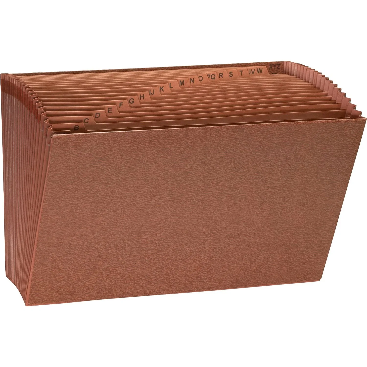 Office Depot Brand Expanding File, A-Z, 21 Pockets, Legal Size, 1in Expansion, 30% Recycled, Brown