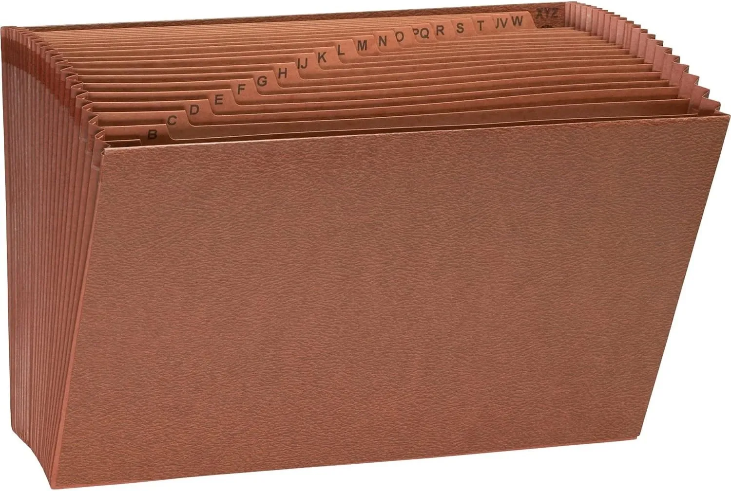 Office Depot Brand Expanding File, A-Z, 21 Pockets, Legal Size, 1in Expansion, 30% Recycled, Brown