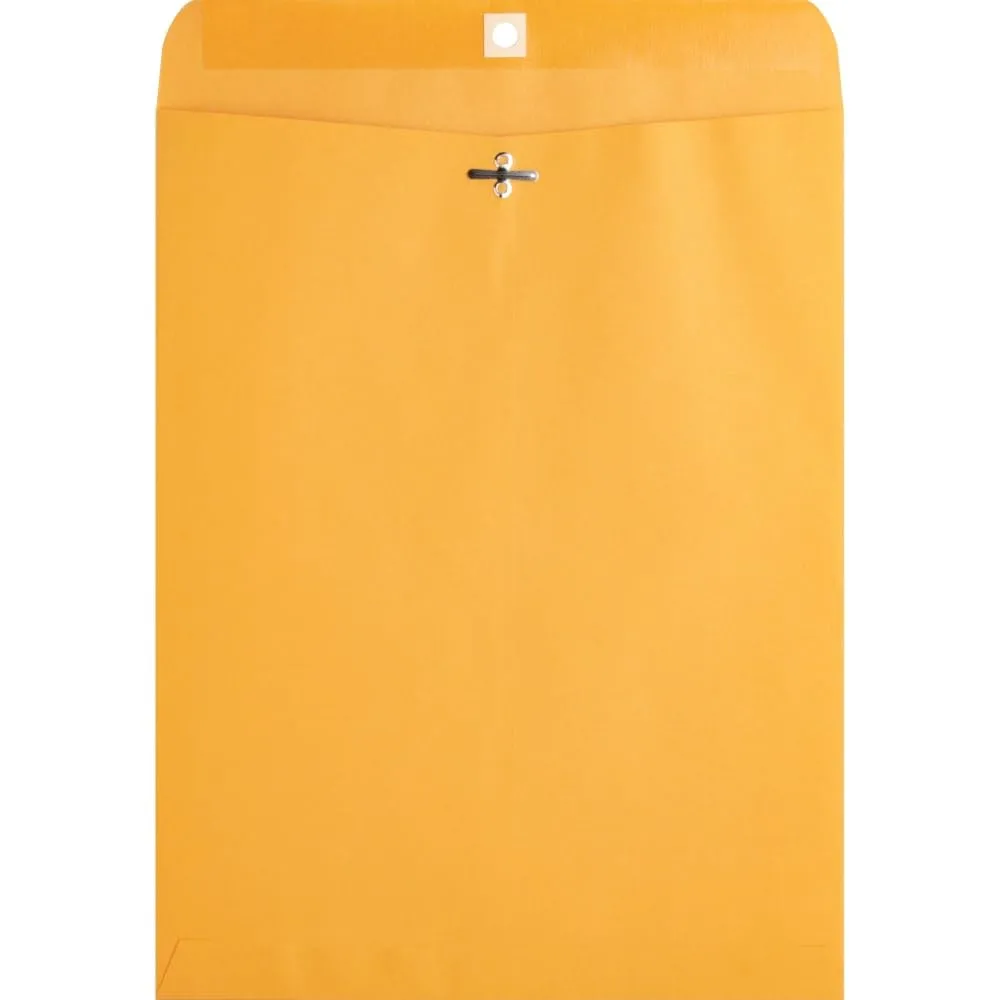 Business Source Heavy-duty Clasp Envelopes - #97 - 10in x 13in - Kraft - 100 / Box