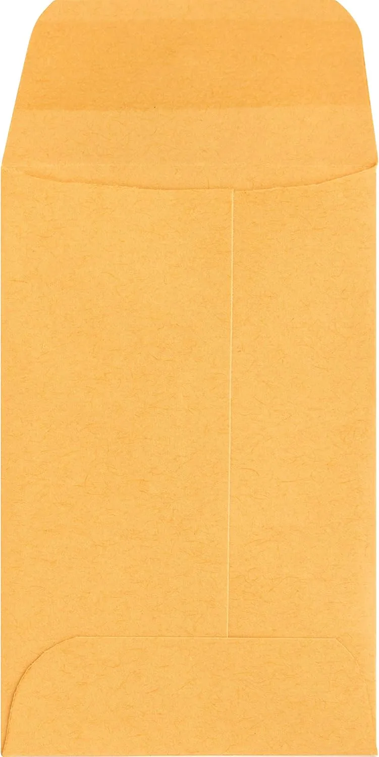 Business Source Small Coin Kraft Envelopes - #1 - 2-1/4 x 3-1/2 - 500/Box