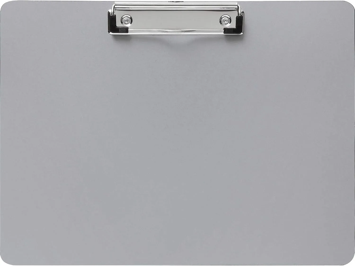 Business Source Landscape Plastic Clipboard - 8 1/2in x 11in Sheet Size - Plastic - Silver - 1 Each