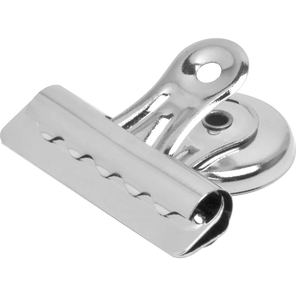 Business Source Magnetic Grip Clips, Size 2 (2.3"), Silver - 12/Box