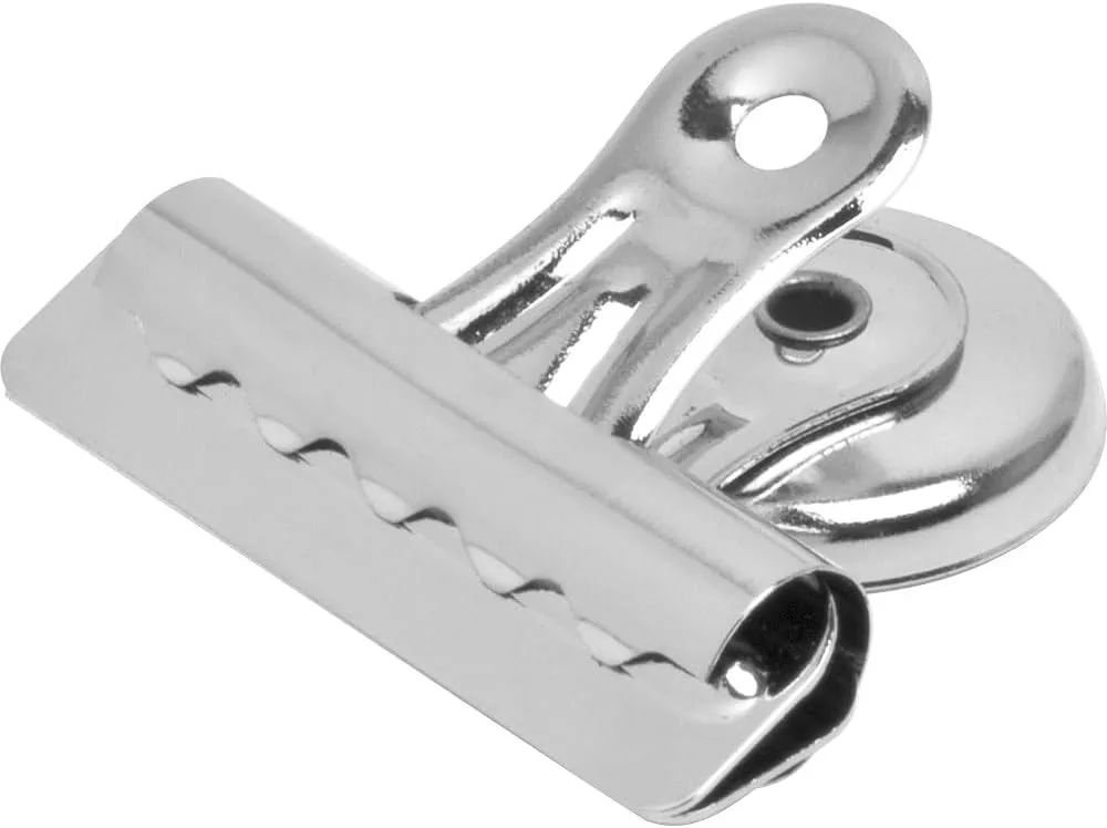 Business Source Magnetic Grip Clips, Size 2 (2.3"), Silver - 12/Box