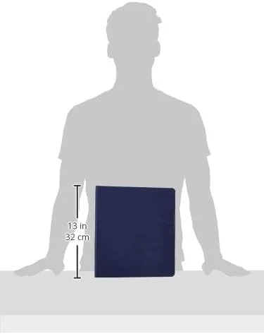 Business Source Navy D-ring Binder - 1in Capacity - Letter Size - 4 Pockets - Polypropylene