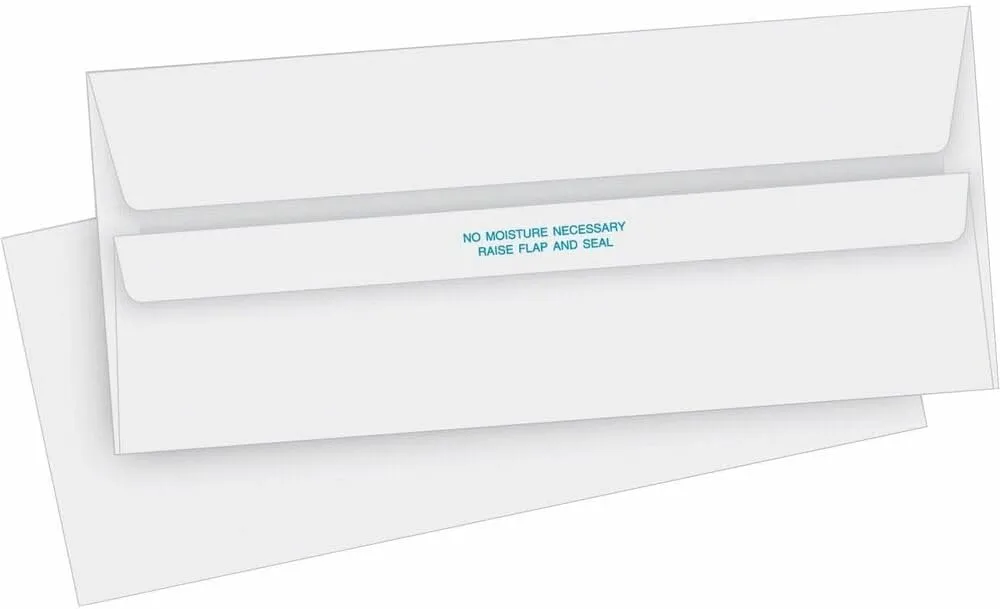 Business Source No. 10 Self-Seal Invoice Envelopes - Business - #10-4 1/8" Width x 9 1/2" Length - 24 lb - Self-Sealing - 500 / Box - White