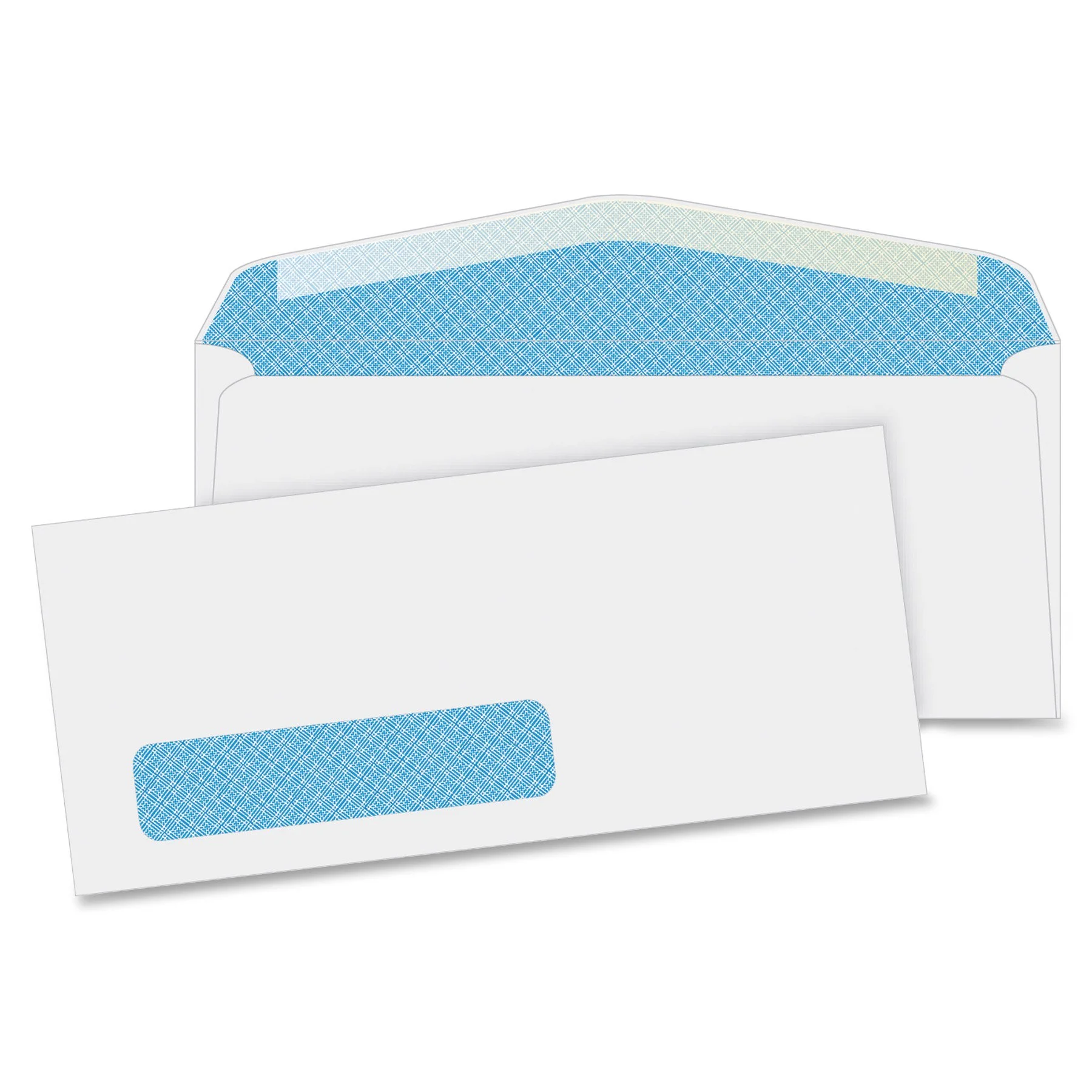 Business Source No. 10 Tinted Diagonal Seam Window Envelopes - 500/Box