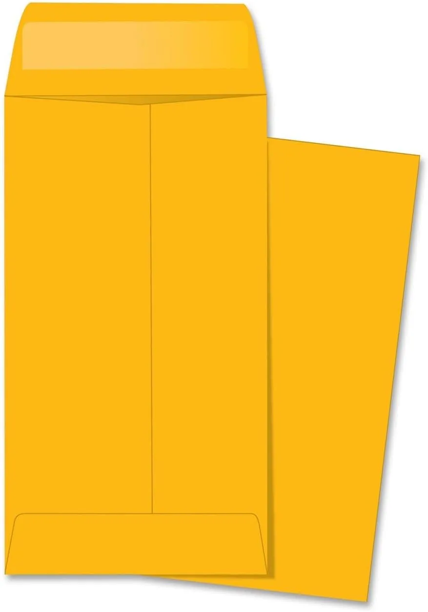 Business Source No.7 Kraft Coin Envelopes - 3.5 x 6.5 in - 28 lb - 500/Box