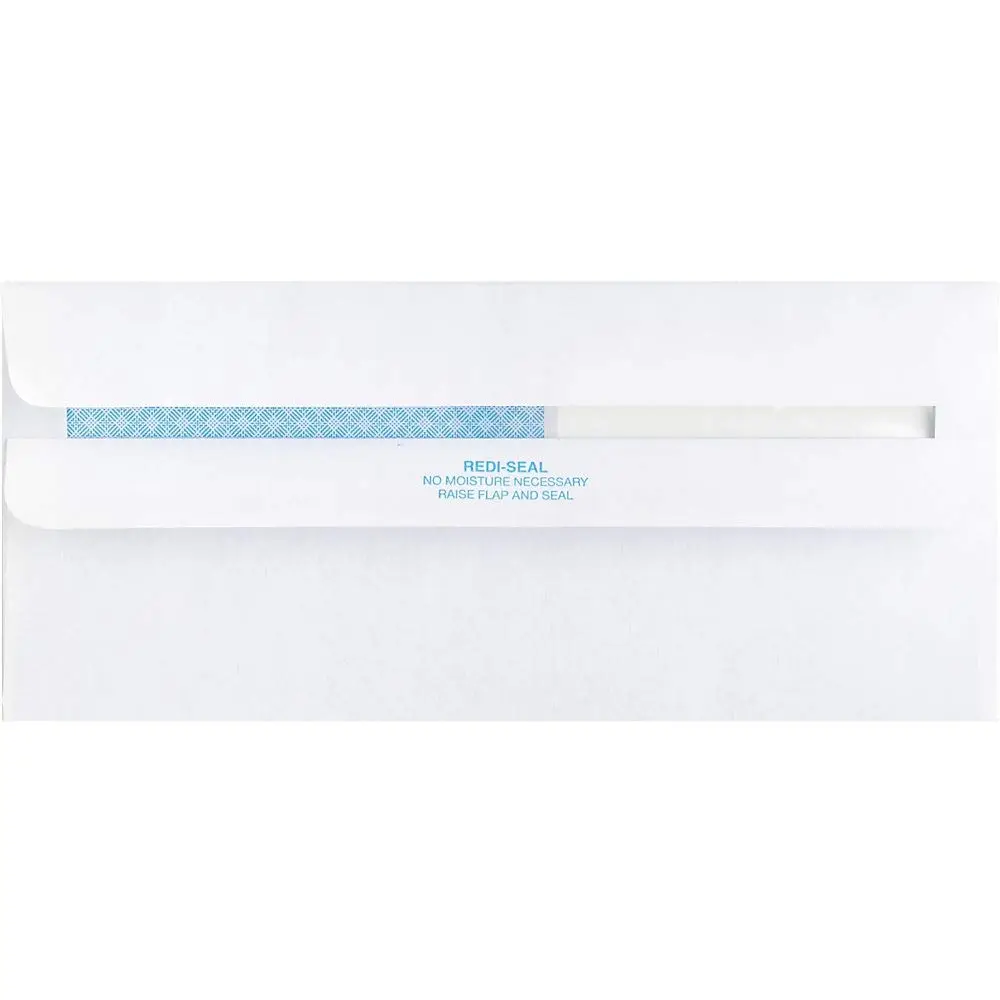 Business Source No. 9 Double Window Invoice Envelopes - #9 - 8 7/8in x 3 7/8in - 24 lb - Self-sealing - White - 500/Box