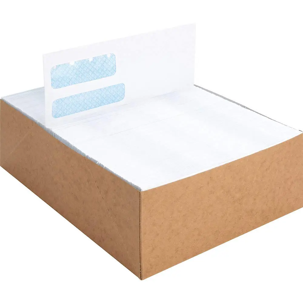 Business Source No. 9 Double Window Invoice Envelopes - #9 - 8 7/8in x 3 7/8in - 24 lb - White - 500/Box