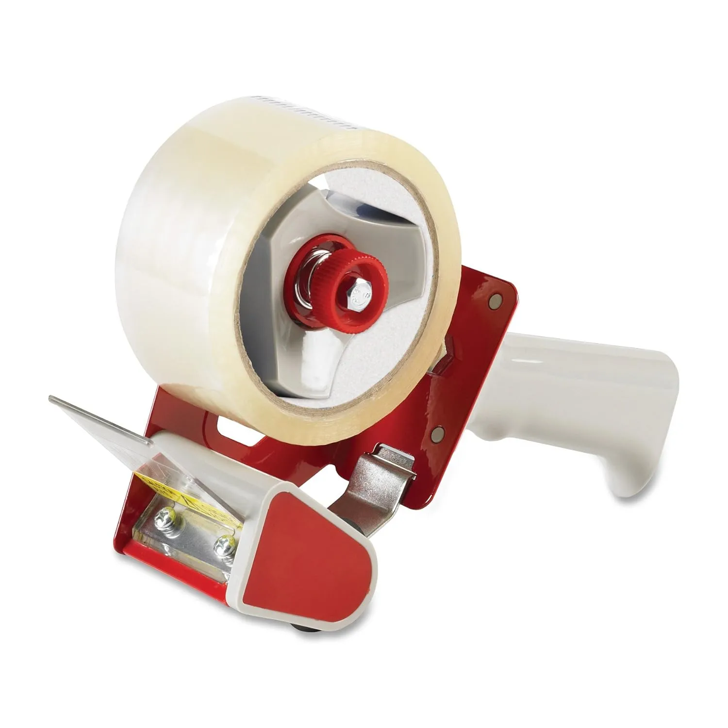 Business Source Pistol Grip Tape Dispenser - 3in Core - Adjustable Tension Mechanism - Red - 1 Each