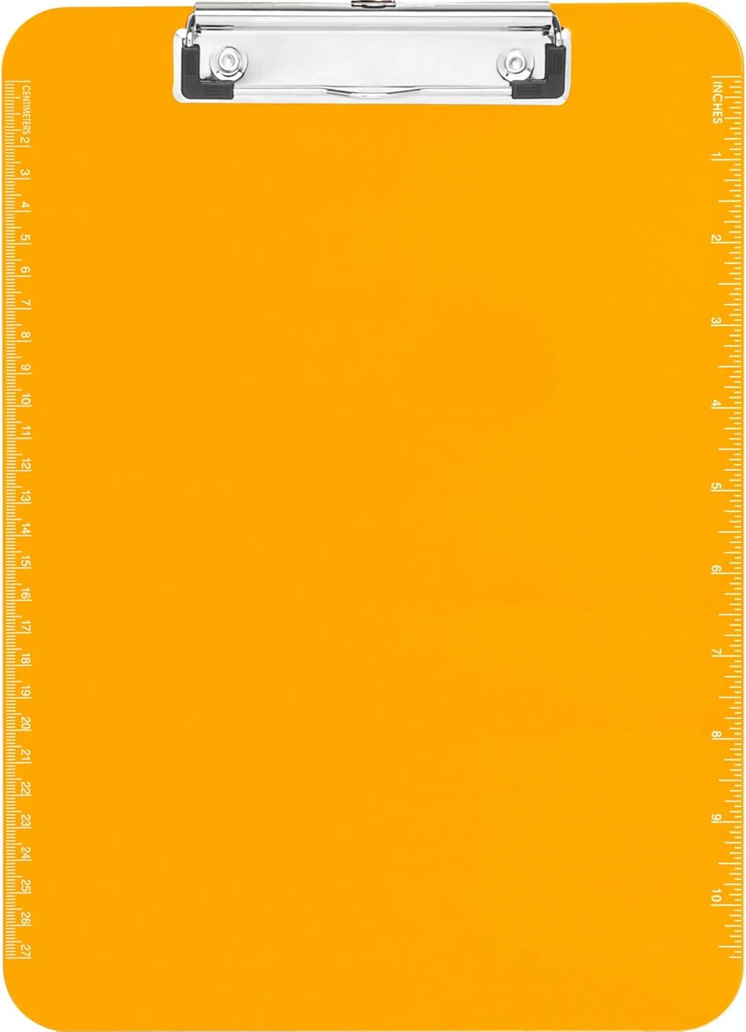 Business Source Sparco Products 01866 Plastic Clipboard,w/Flat Clip,9-Inch x12-Inch,Neon Orange