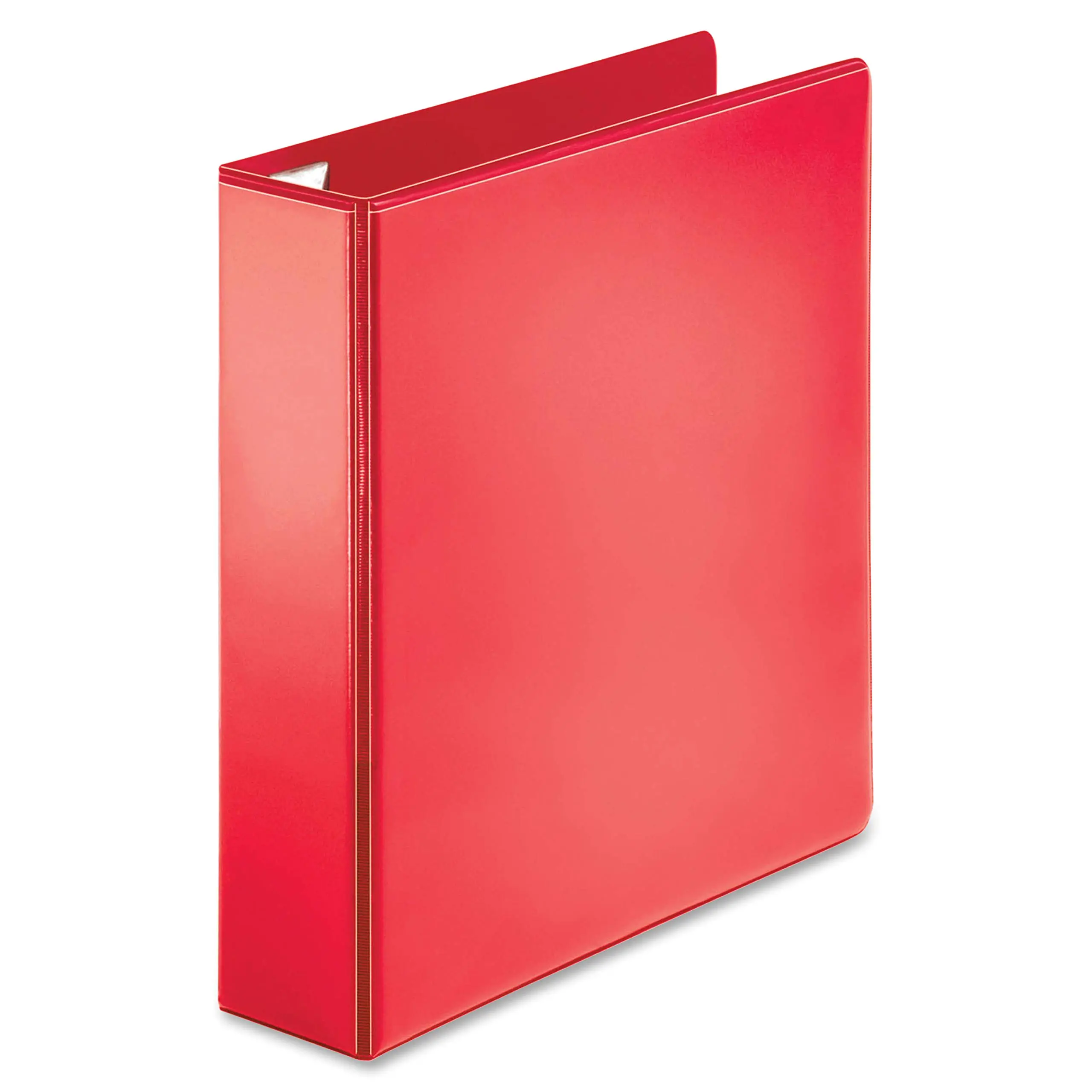 Business Source Red D-Ring Binder - 2in Capacity, Letter Size, 4 Pockets, Polypropylene