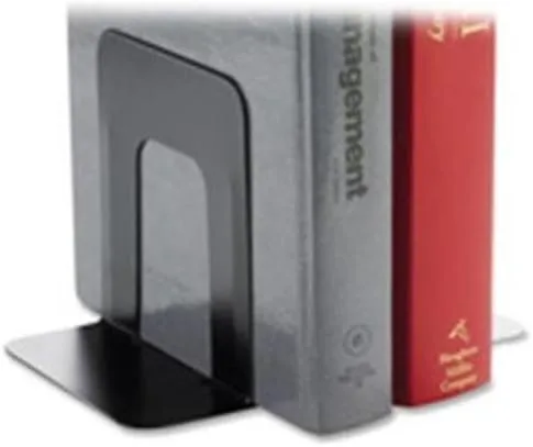 Business Source Heavy-Gauge Steel Book Supports, 4-3/4"x5-1/4"x5", 2/Pair (42550)