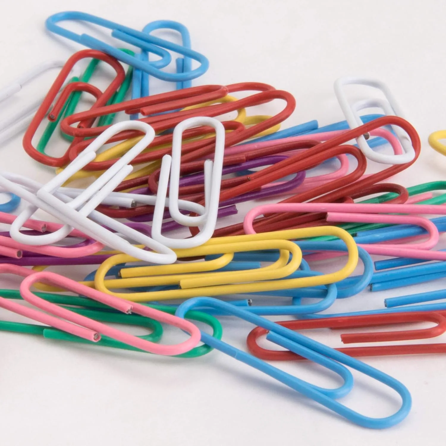 Business Source Vinyl-Coated Gem Clips, Box Of 500, No. 1, Assorted Colors