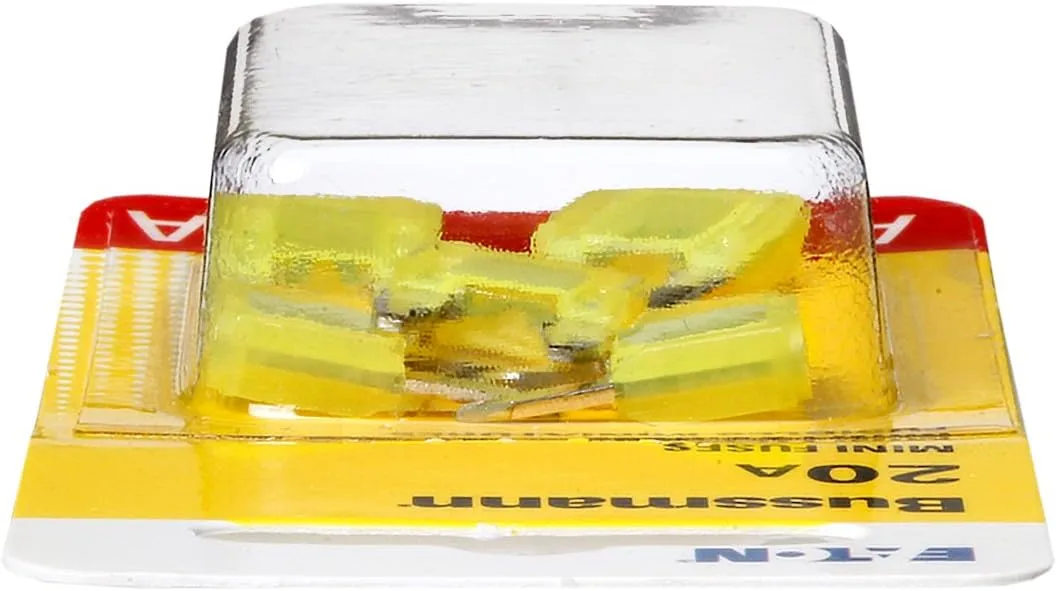 Bussmann - BP/ATM-20-RP 0408.1332 BP/ATM-20 20 Amp Fast Acting Mini-Fuse,Yellow