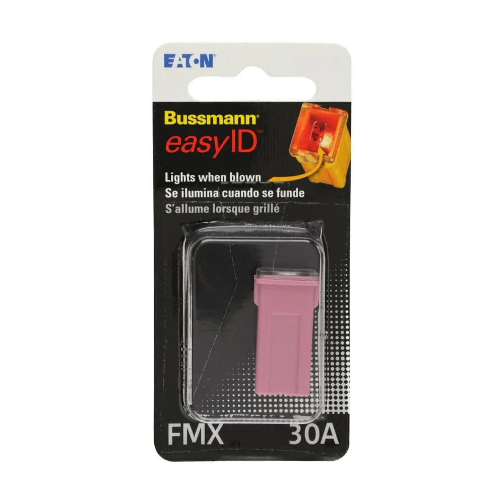 Bussmann BP/FMX-30ID Easy ID Slow Blow Female Maxi Fuse with LED Indicator (30 Amp (Pink)), 1 Pack