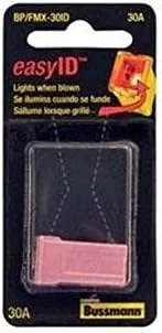 Bussmann BP/FMX-30ID Easy ID Slow Blow Female Maxi Fuse with LED Indicator (30 Amp (Pink)), 1 Pack