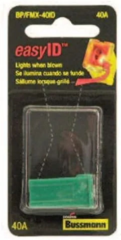 Bussmann BP/FMX-30ID Easy ID Slow Blow Female Maxi Fuse with LED Indicator (30 Amp (Pink)), 1 Pack