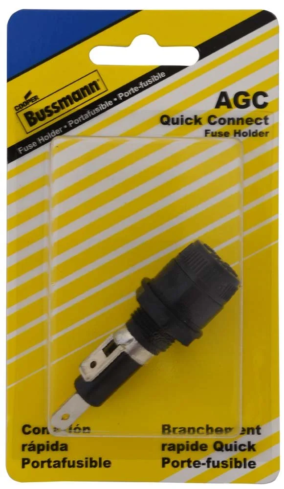 Bussmann (BP/HKP-HH-RP) 30 Amp Carded Panel Mount Fuse Holder for 5/16" Panels