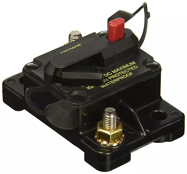 Bussmann CB185-60 Waterproof High Amp Flush Mount Type III (3) Circuit Breaker (60 Amp), 1 Pack