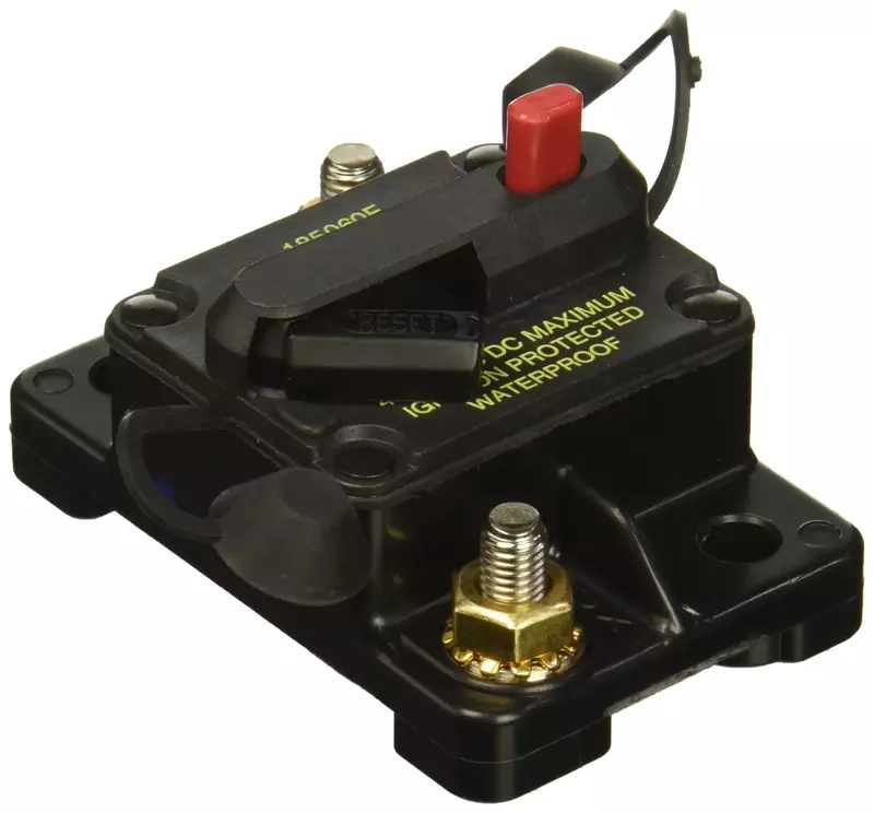 Bussmann CB185-60 Waterproof High Amp Flush Mount Type III (3) Circuit Breaker (60 Amp), 1 Pack