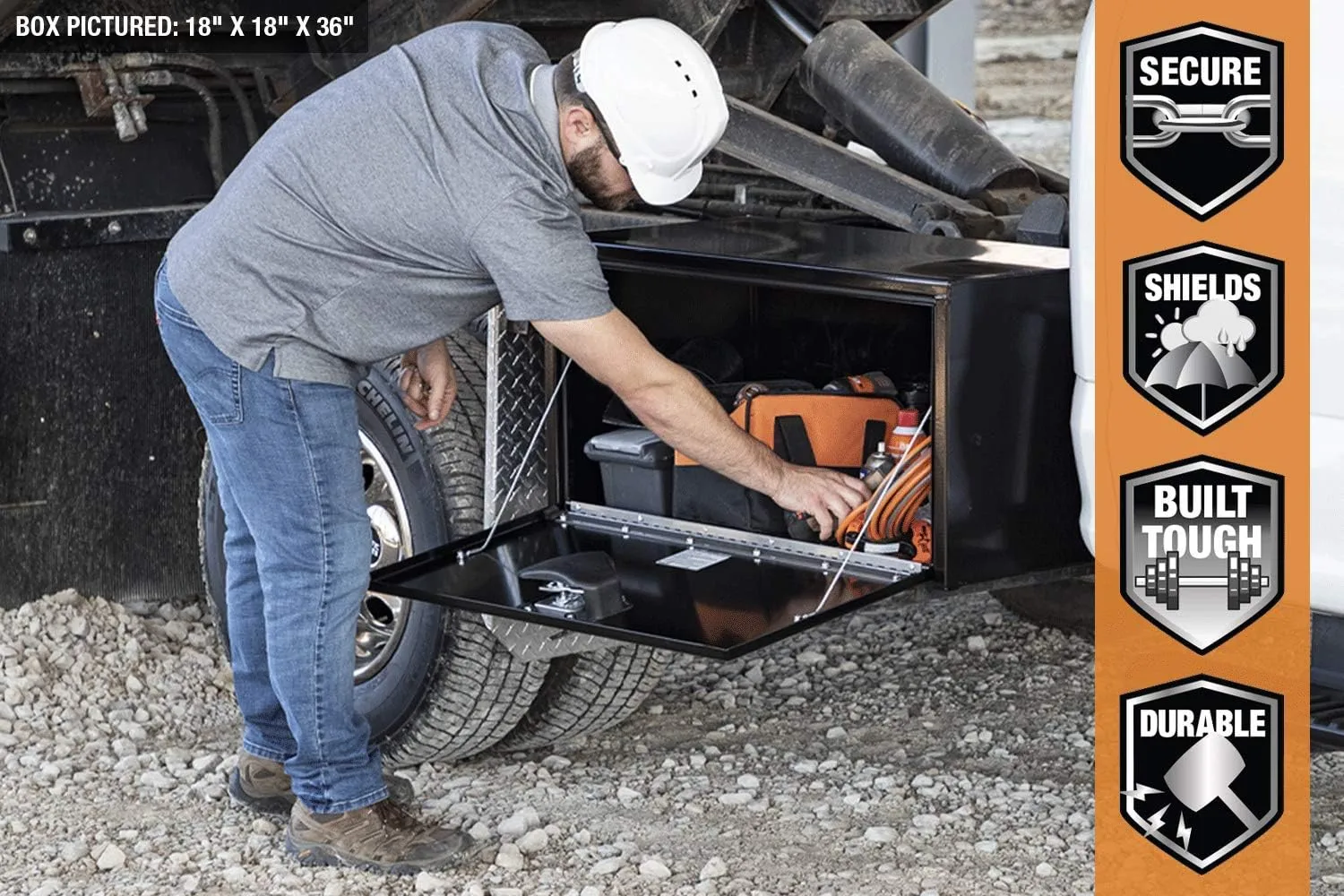 Buyers Products Black Steel Underbody Truck Tool Box