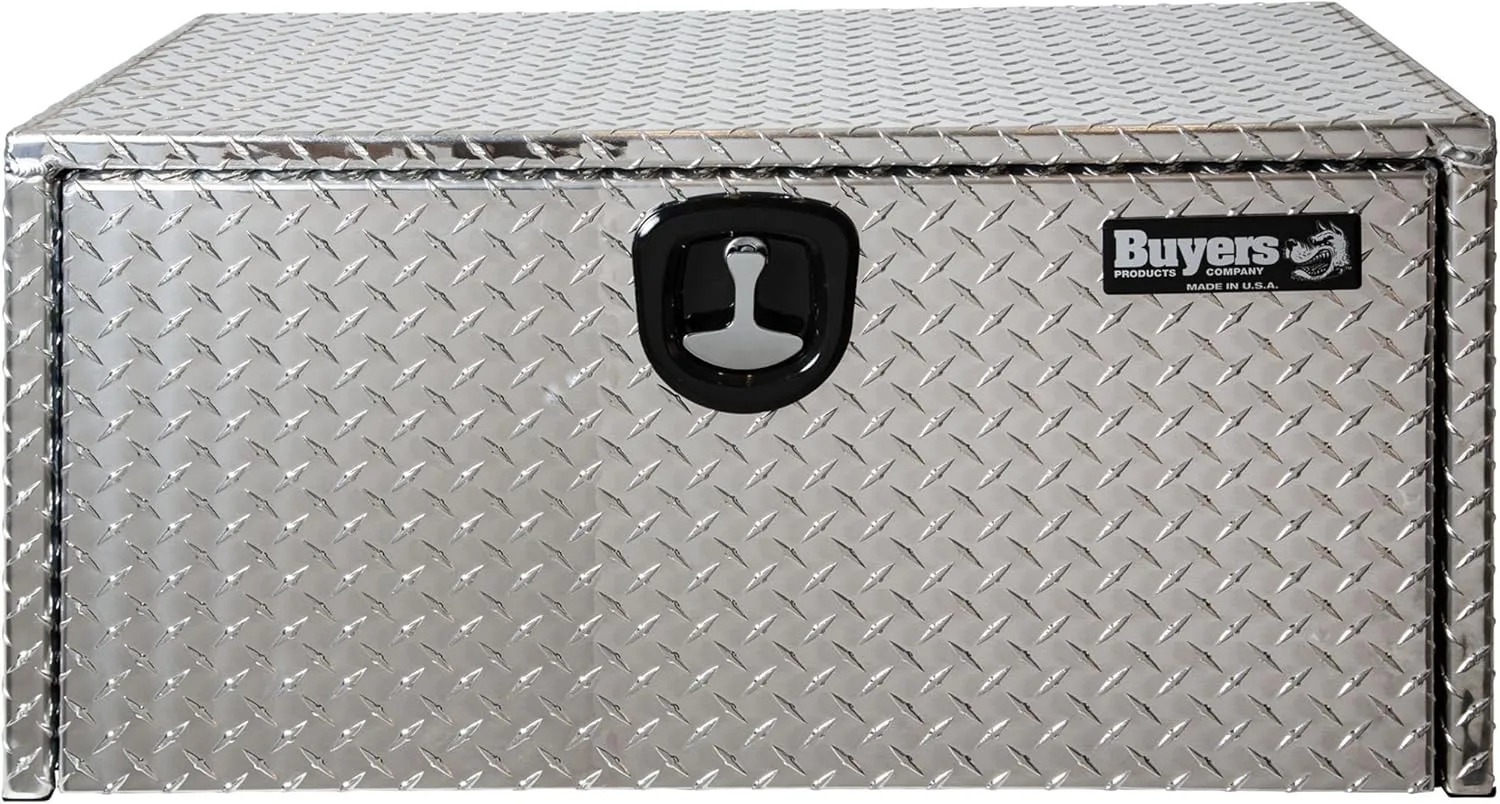 Buyers Products 1705103 Diamond Tread Aluminum Underbody Truck Toolbox, 18 x 18 x 30