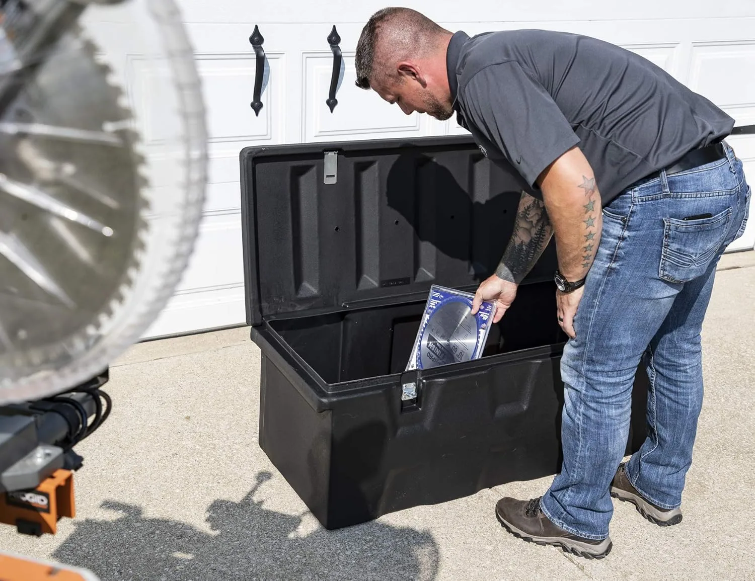 Buyers Products 1712240 Black Poly All-Purpose Storage Chest, 6.3 cu. ft, 44.38" L x 19" W x 17.5" H