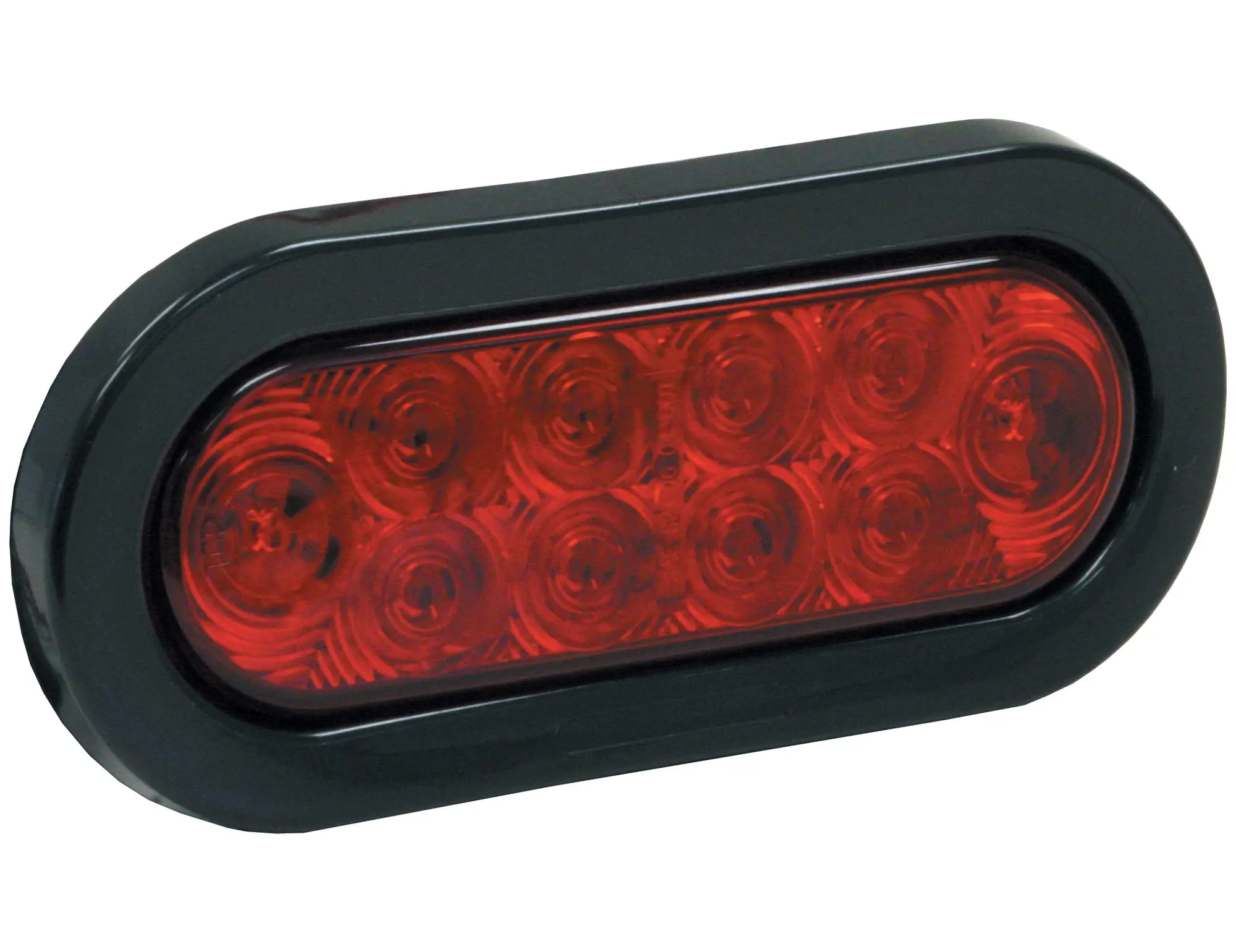 Buyers Products 5626510, 6 Inch Oval Stop/Turn/Tail Light Kit, 10 LEDs, for Trucks and Trailers, Signal/Warning Light, Red