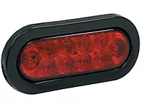 Buyers Products 5626510, 6 Inch Oval Stop/Turn/Tail Light Kit, 10 LEDs, for Trucks and Trailers, Signal/Warning Light, Red