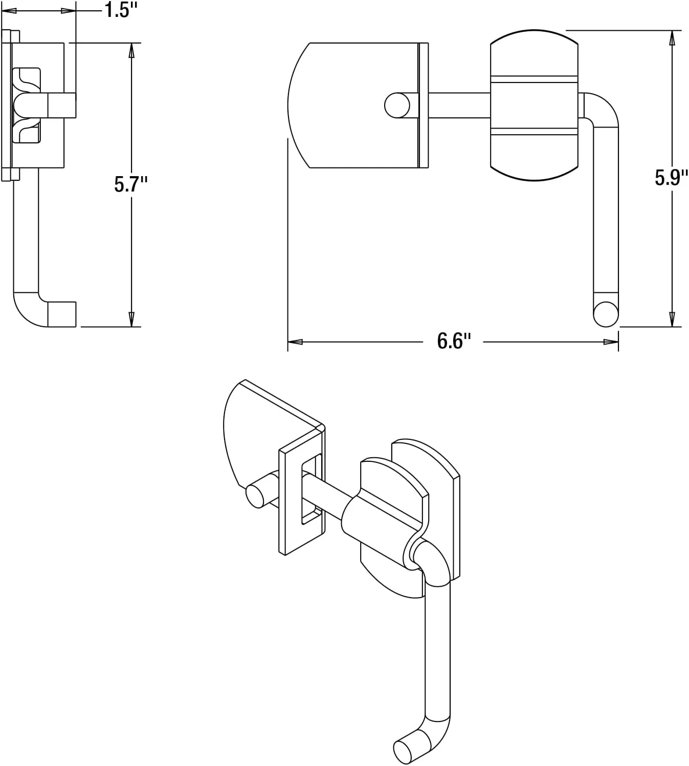 Buyers Products B2588W Weld-On Straight Side Security Latch Set – 4-Piece for Trailers & Gates