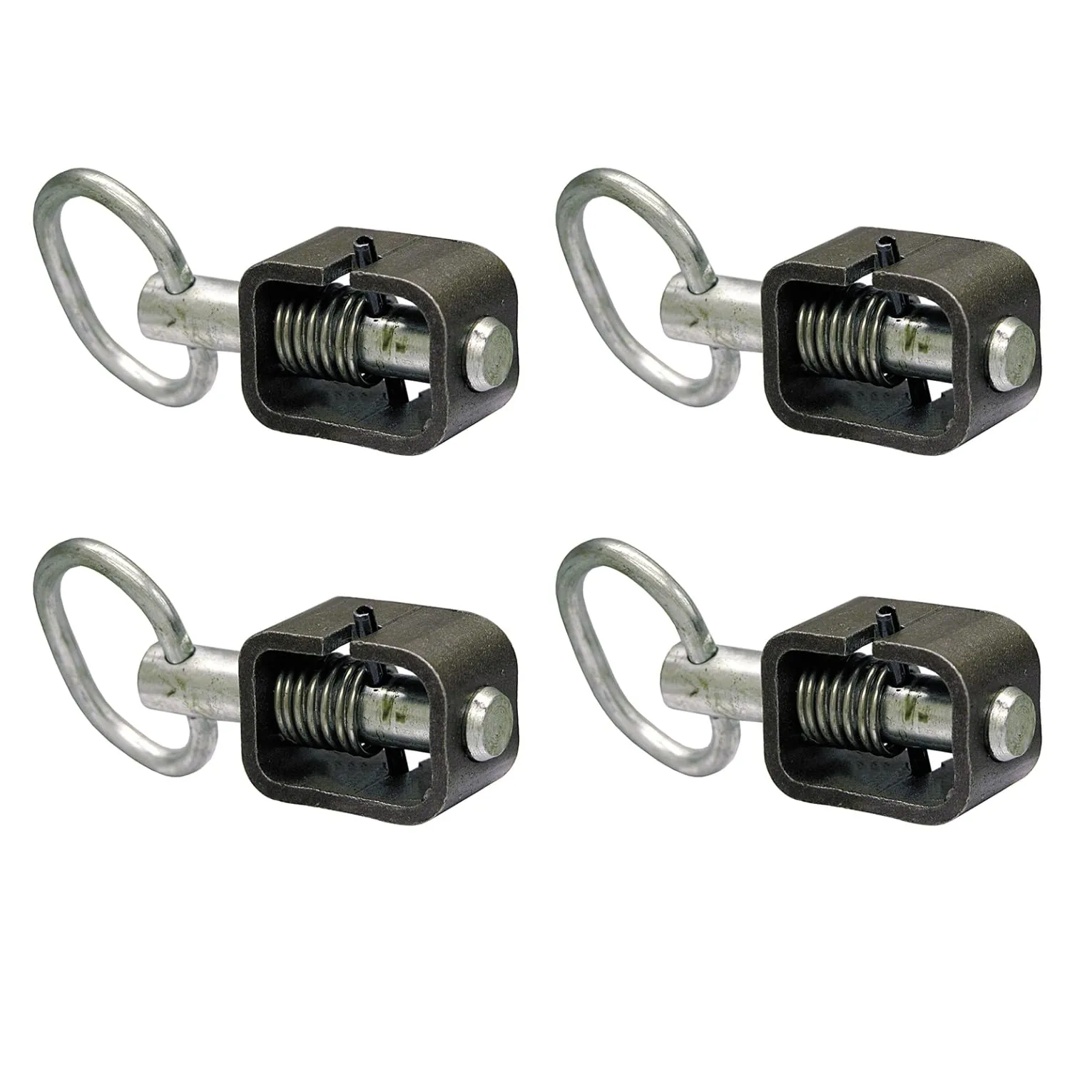 Buyers Products B2598H Weld-On 5/8" Spring Latch Assembly With Plain Tube, Spring Loaded Bolt, 4.68" x 2.53", Heat treated pin, Utility Gate Latch , Black 1.0