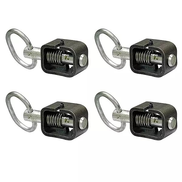 Buyers Products B2598H Weld-On 5/8" Spring Latch Assembly With Plain Tube, Spring Loaded Bolt, 4.68" x 2.53", Heat treated pin, Utility Gate Latch , Black 1.0