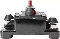 Buyers Products CB50PB High-Amp Manual Reset Circuit Breaker for Work Truck Accessories, Push-to-Trip Waterproof Surface Mount Protection for Plows, Spreaders, Dump Hoists & Lift Gates