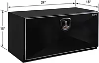 Buyers Products 1752800 Black Pro Series Steel Underbody Truck Box, 18x18x24 Inch, Durable Vehicle Tool Box For Storage and Organization 18 X 18 X 24 Single Latch