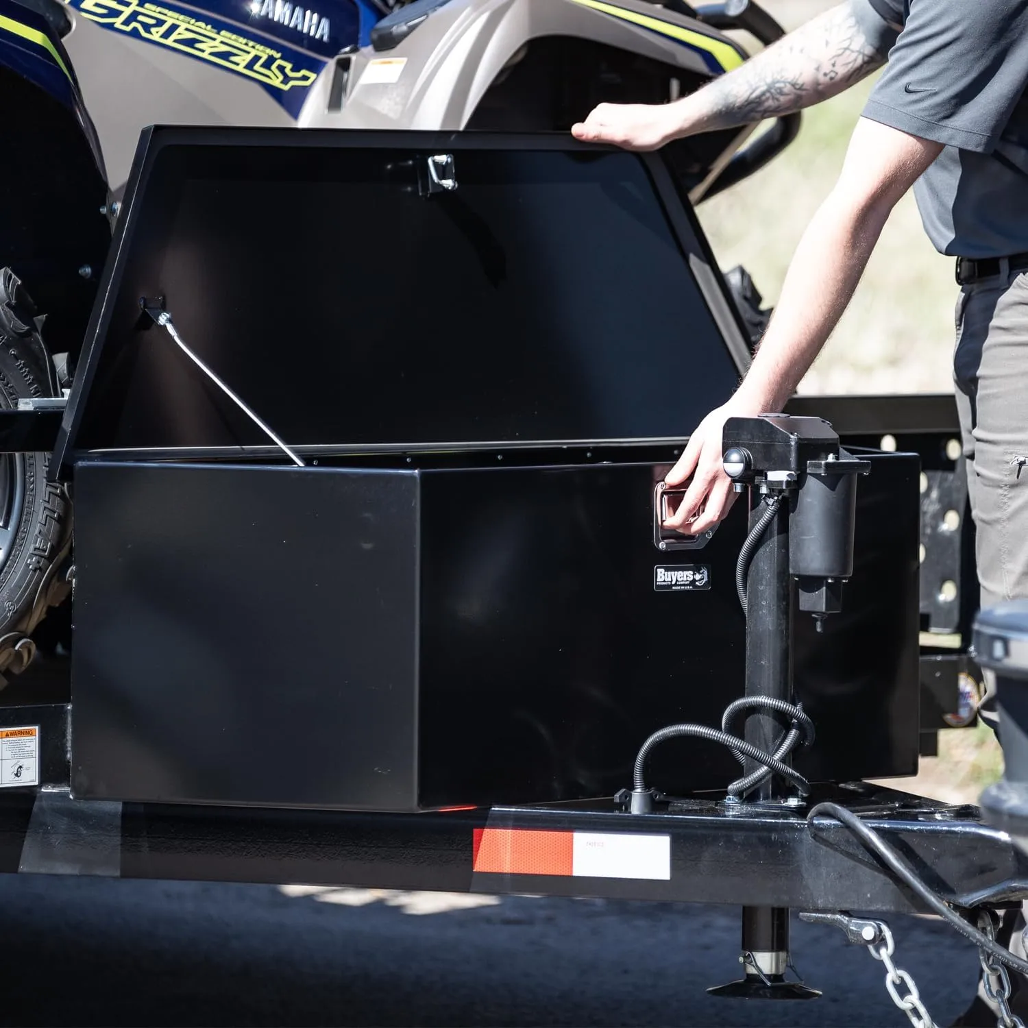 Buyers Products 1701280 Steel Trailer Tongue Toolbox, 34 x 14.5 x 15 in, Black