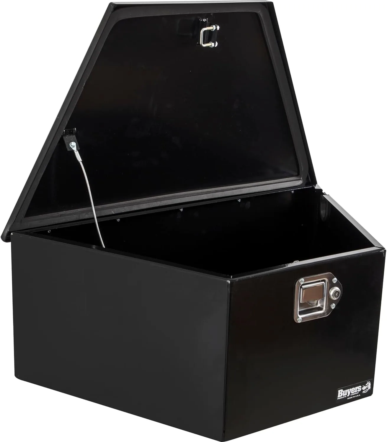 Buyers Products 1701283 A-Frame Steel Pump Box, Battery Box For Dump Trailers, Gloss Black