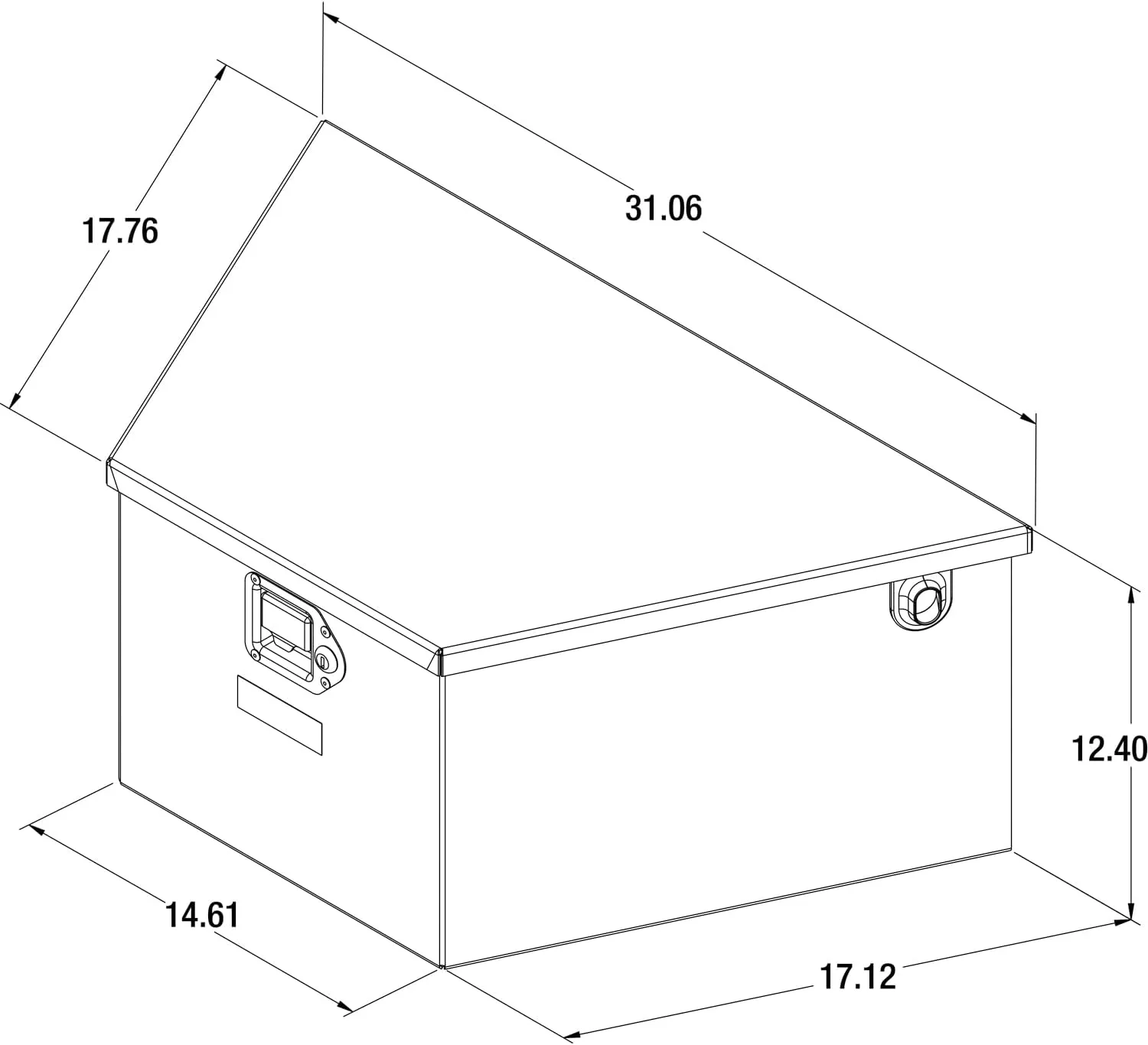 Buyers Products 1701283 A-Frame Steel Pump Box, Battery Box For Dump Trailers, Gloss Black