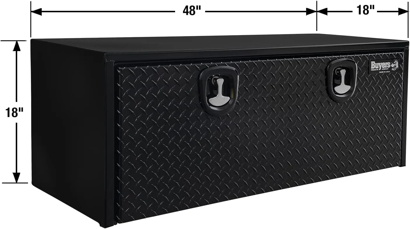Buyers Products 1702510 Black Underbody Truck Tool Box, 18 x 18 x 48 in