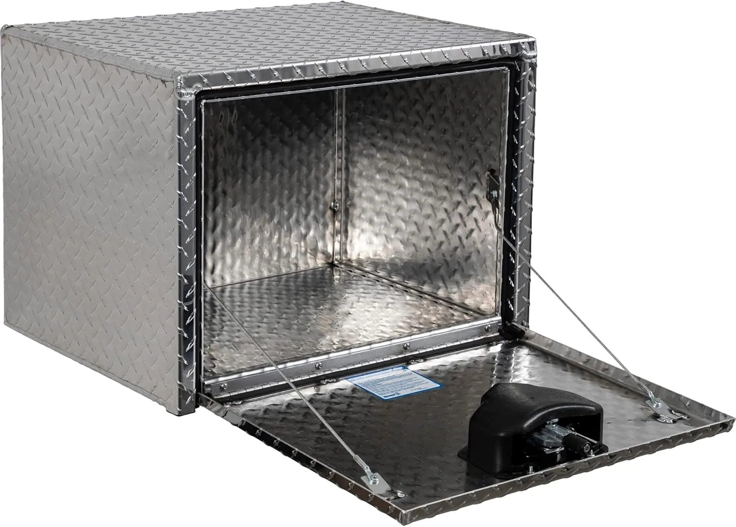 Buyers Products 1705100 Diamond Tread Aluminum Underbody Truck Tool Box, 18 x 18 x 24, .100 in. Thick, Locking Compression Latch