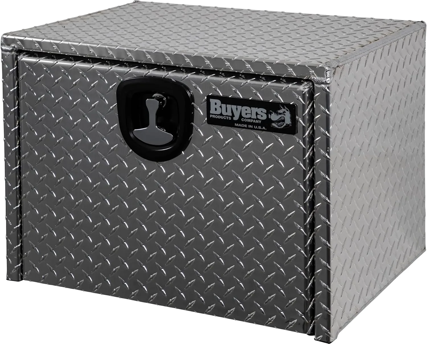 Buyers Products 1705100 Diamond Tread Aluminum Underbody Truck Tool Box, 18 x 18 x 24, .100 in. Thick, Locking Compression Latch