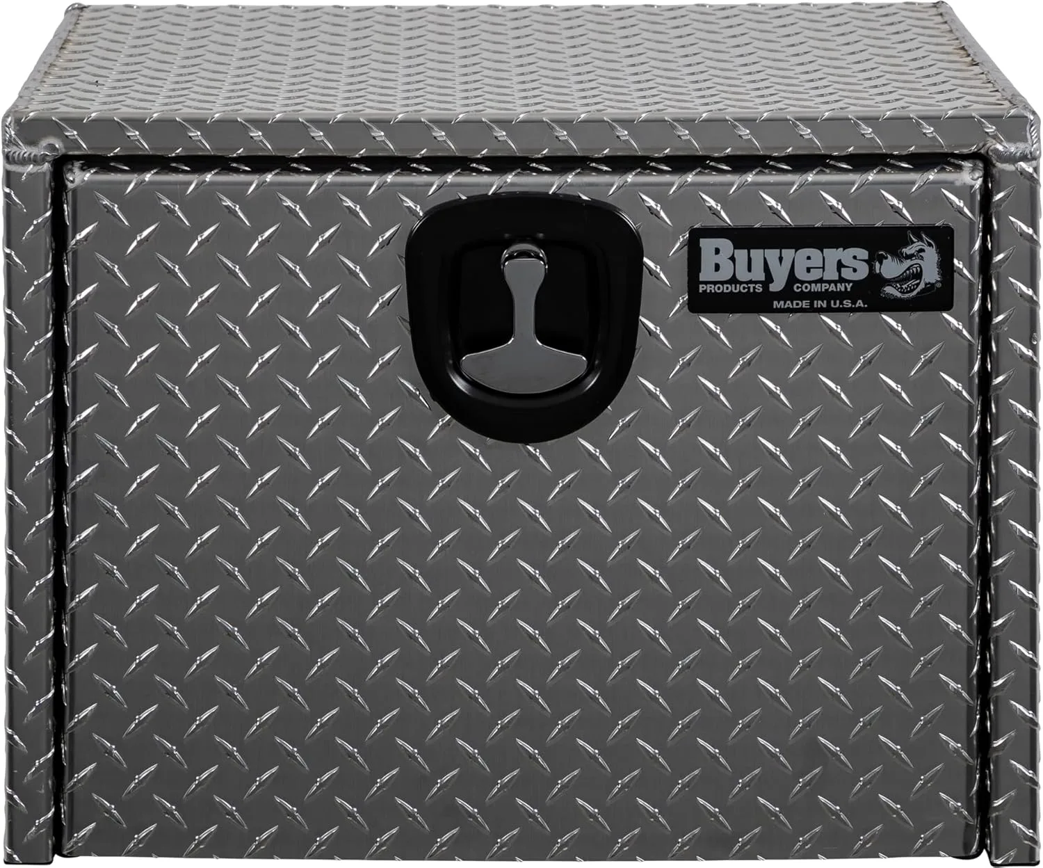 Buyers Products 1705100 Diamond Tread Aluminum Underbody Truck Tool Box, 18 x 18 x 24, .100 in. Thick, Locking Compression Latch