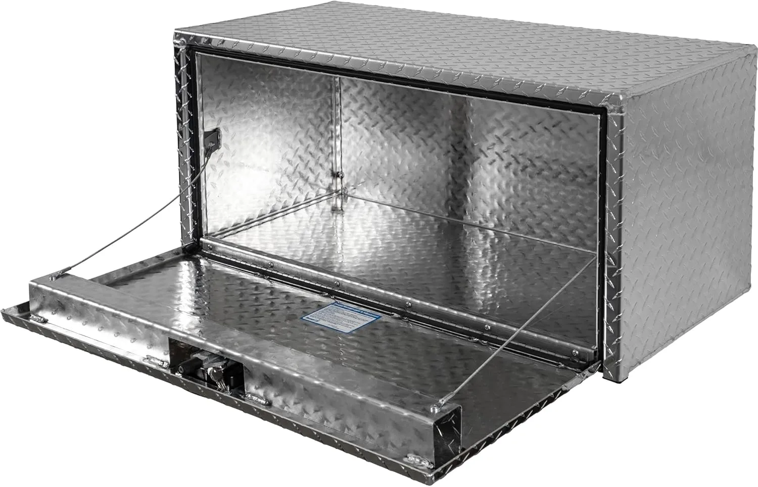 Buyers Products 1705105 Silver Diamond Tread Aluminum Underbody Truck Box with T-Handle Latch, 18 x 18 x 36 Inch