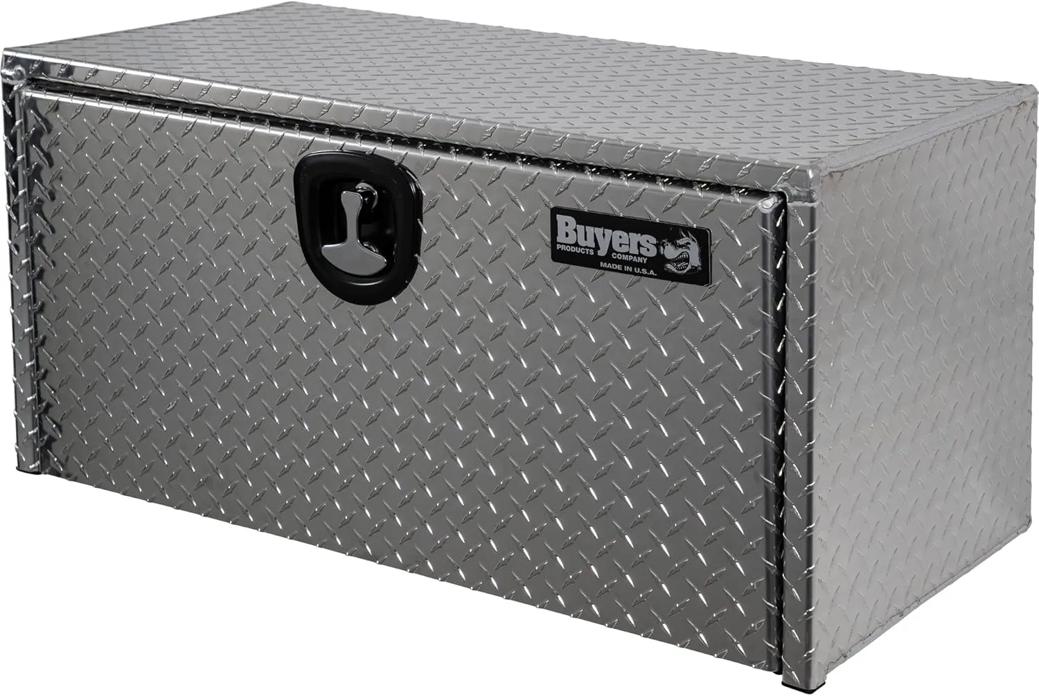 Buyers Products 1705105 Silver Diamond Tread Aluminum Underbody Truck Box with T-Handle Latch, 18 x 18 x 36 Inch