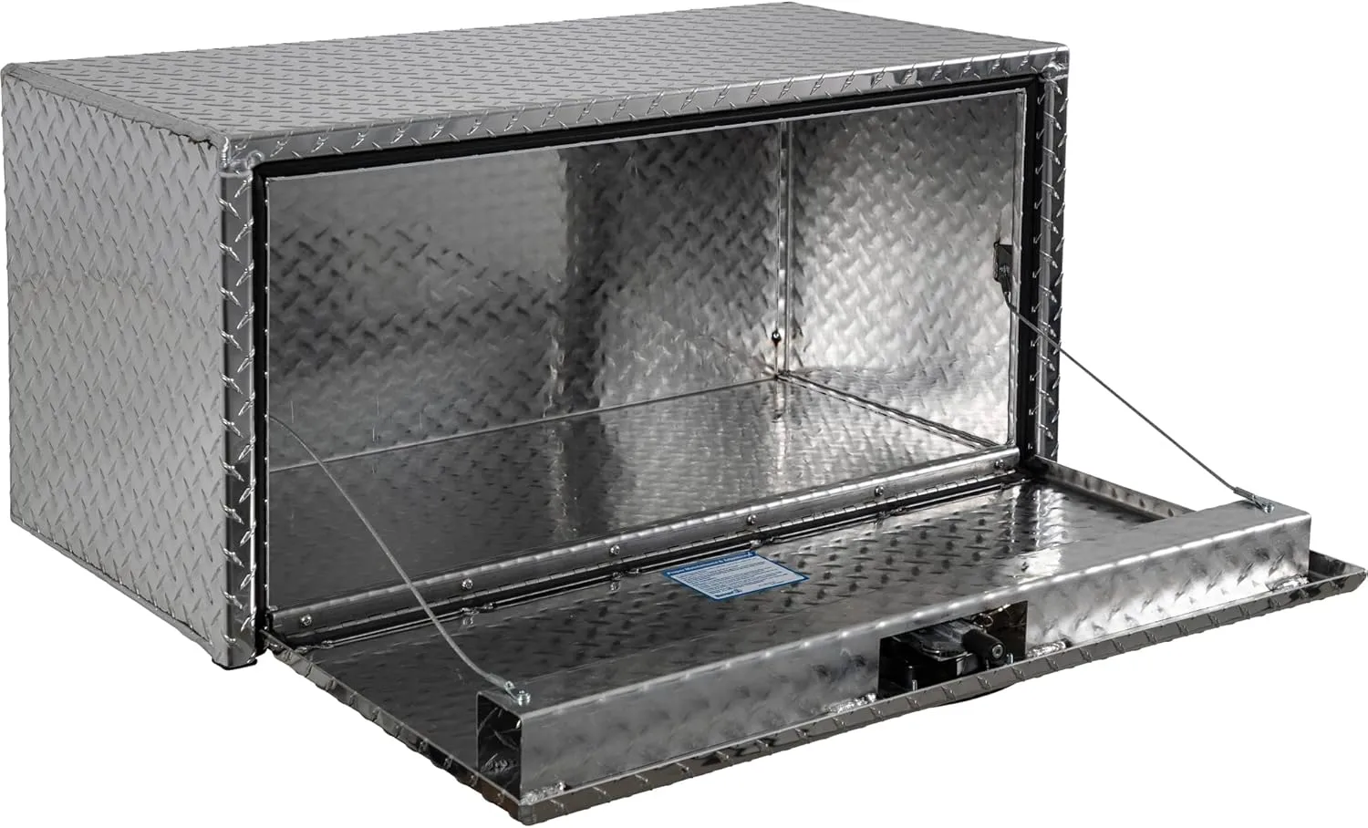 Buyers Products 1705105 Silver Diamond Tread Aluminum Underbody Truck Box with T-Handle Latch, 18 x 18 x 36 Inch