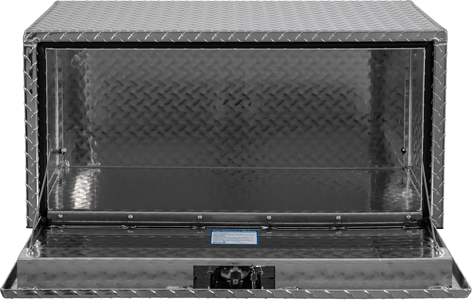 Buyers Products 1705105 Silver Diamond Tread Aluminum Underbody Truck Box with T-Handle Latch, 18 x 18 x 36 Inch